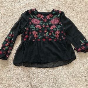 A&E Flower Sheer Top